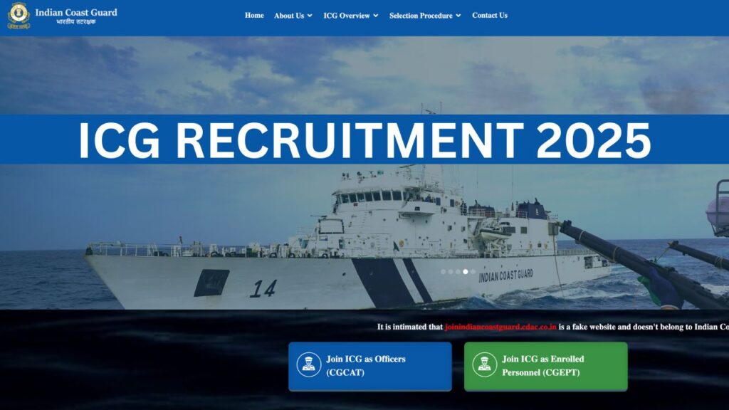 ICG Recruitment 2025: Notification, Application Form